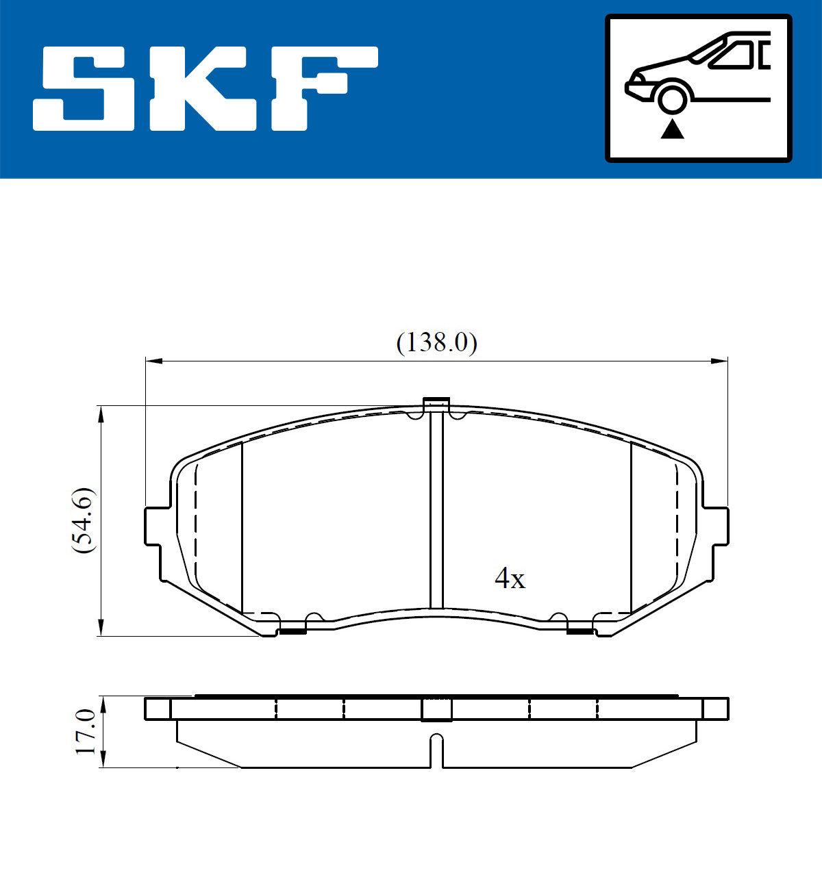 Placute frana SKF VKBP80417A